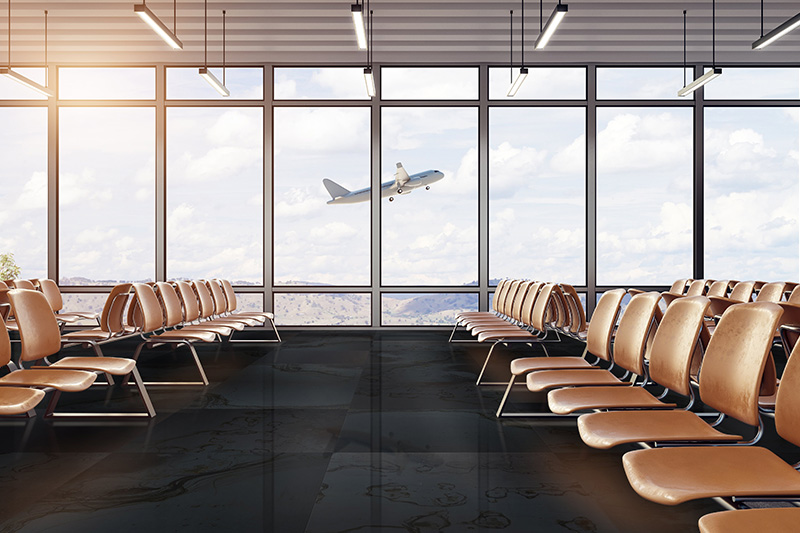 Sala di attesa aeroporto Orio al Serio Bergamo